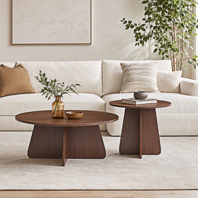 Ensemble de 2 tables basses gigognes