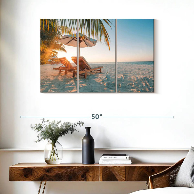 Gillard Sandy Beach In Maldives, 24" H x 38" W