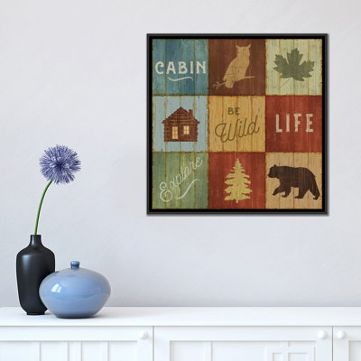 Reproduction d’art textuel sur toile « Lake Lodge VIII » par Sue Schlabach