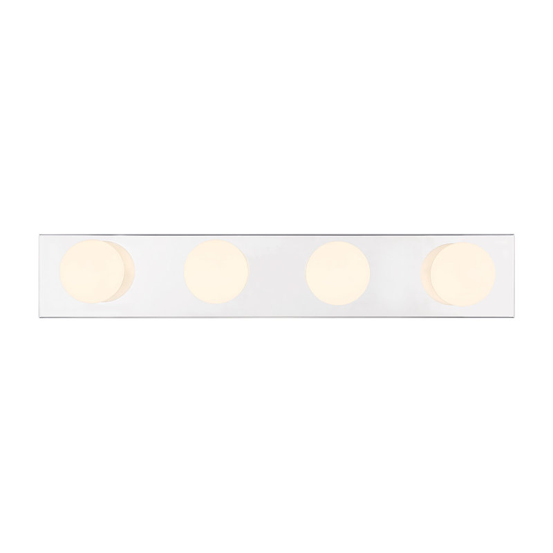 Barre d'éclairage de salle de bain 24 lumières Bellisse, H 4,25 po x l 24 po x P 2 po, Quatre lumières