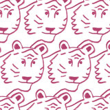 Kids Tigers! 10' L x 25" W Peel and Stick Wallpaper Tile