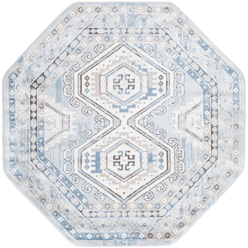 Abstract Indoor Rug, Octagon 5'3"
