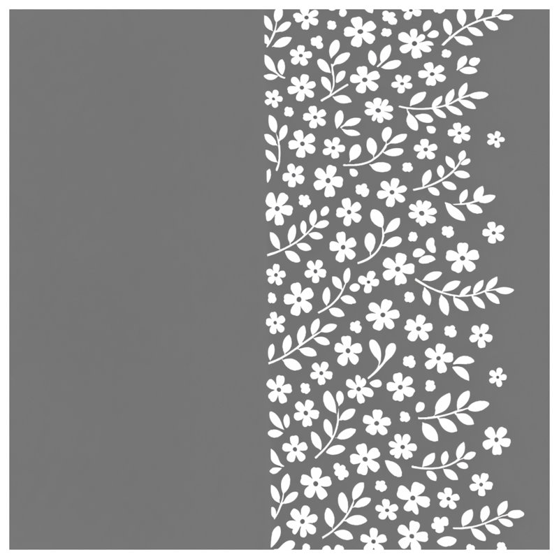 White Floral Pattern Comforter, Twin
