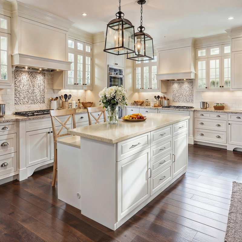78.7'' W Double-Sided Kitchen Island With Power Outlet