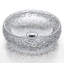Lavabo de salle de bain rond en verre transparent 17 "avec motif en cristal Moonshell - Collection Clearview-100634380