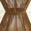 Halleli Metal & Rattan Round Garden Dining Table - Modern Boho Style-123139906