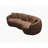 Yazgur 93.6" Curved Modern Upholstered Sofa-2107265158