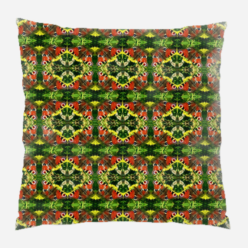 Ikat Microsuede Reversible Throw Pillow