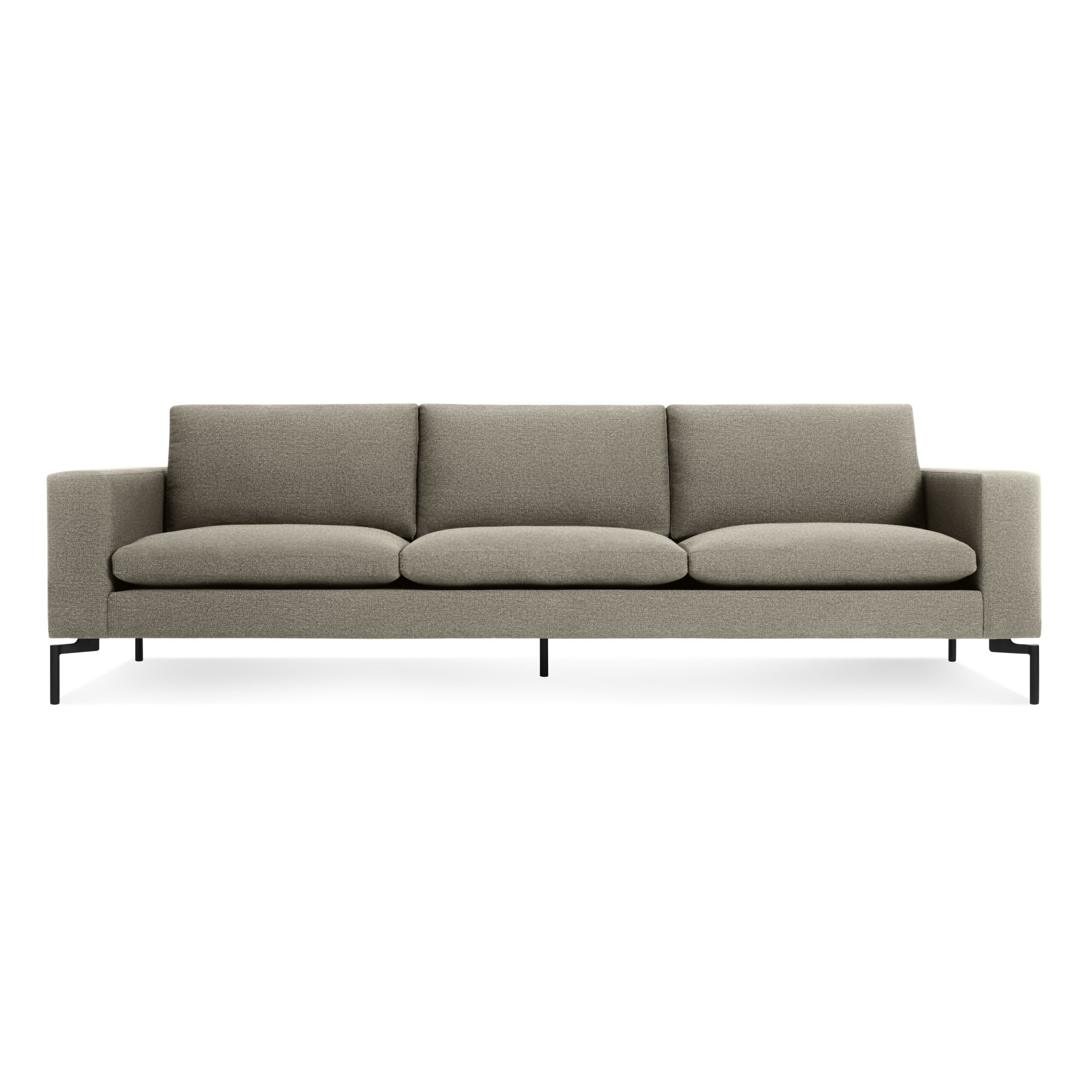 New Standard Upholstered Sofa, Sanford Black Crossweave, 32" H x 104" W x 35" D, Black