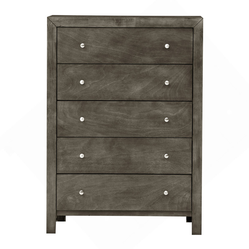 Élégant coffre de rangement transitionnel gris