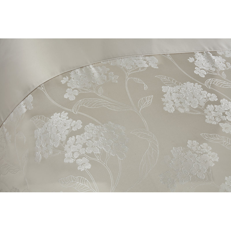 Blossom Satin Floral Bedding with Pillowcases, Single, Cream