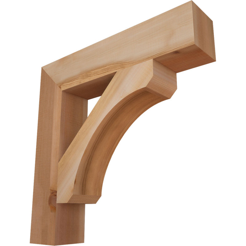 Support en blocs de cèdre rouge occidental l 3 1/2 po x P 20 po x H 20 po, H 20 po x l 3,5 po x P 20 po, Lisse, Cèdre rouge