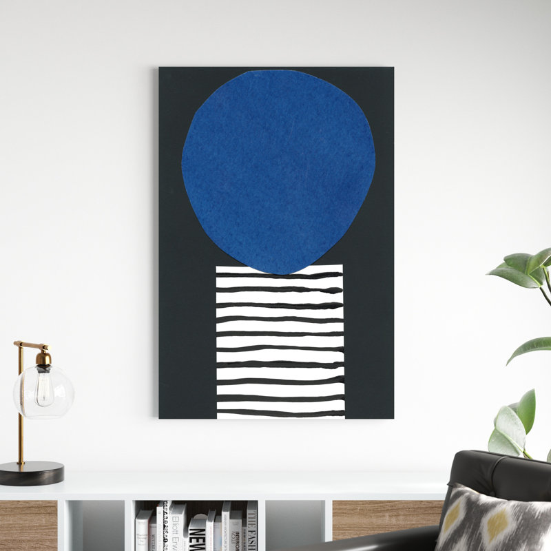 «Memphis in Blue V» par Renée W. Stramel, reproduction d'art sur toile, H 48 po x l 32 po, Toile tendue
