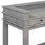 Ensemble de table de salle à manger 4 pièces pour 3 personnes, ensemble de table et chaises de cuisine rétro avec 3 tiroirs de rangement, idéal pour les petits espaces (gris clair)-407636067-407636068