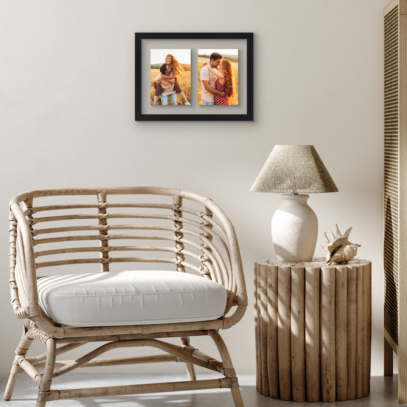 Cadre flottant Olivero - Affichez deux photos, 10 po x 14 po, Noir