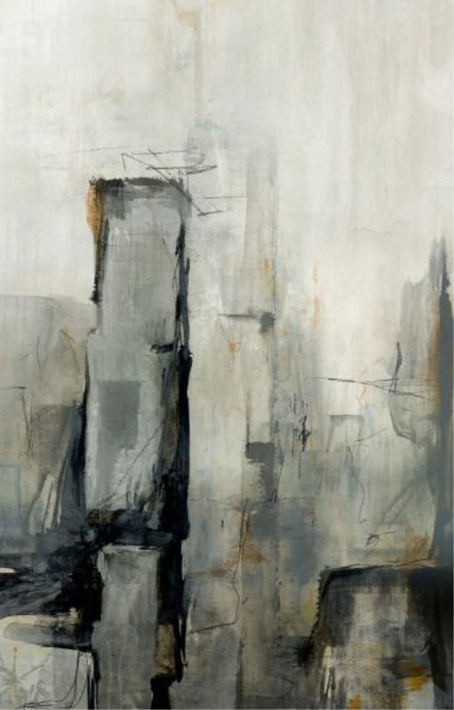 City III Painting by Elle Youngstrom, 85" H x 47" W, Knife Gel