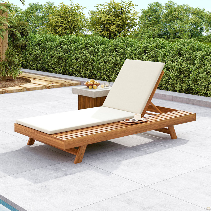 Ensemble de chaises longues, Crème
