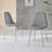Eubanks High Gloss Double Pillar Dining Table Set with 4 Luxury Faux Leather Dining Chairs-39336538-122561383