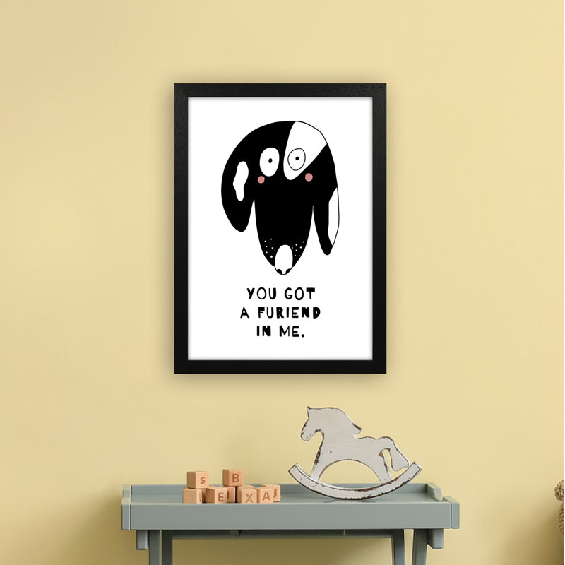 Dog by Miniofmine - Print, Brown Framed, 46cm H x 34cm W x 3cm D
