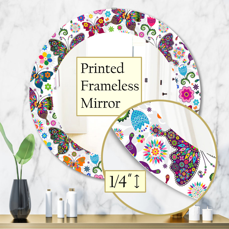 Motif printanier - Miroir moderne, H 31,5 po x l po