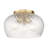 Adeline 3 Light Flush Mount with Clear Glass Shade-1740616416