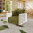 Fricis Green Corduroy Fabric Storage Chair