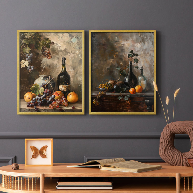 «FLORAL Series DCCXIV», reproduction encadrée de qualité supérieure - prête à être accrochée - aucun clou requis - aucun clou requis