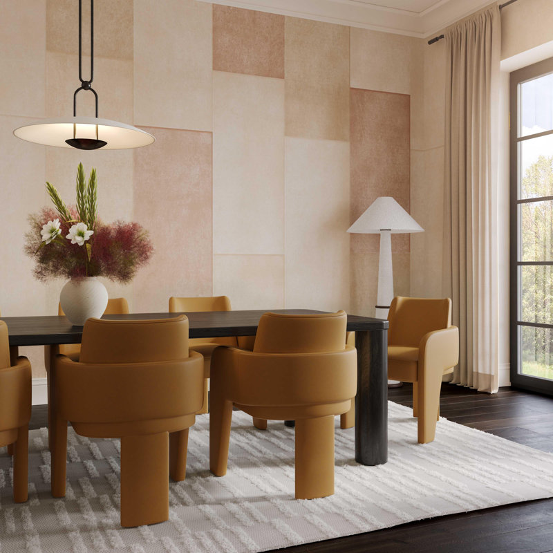 Vegan leather chair, Brun
