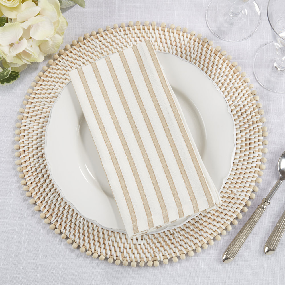 Enora Reversible Cotton Napkin, Yellow