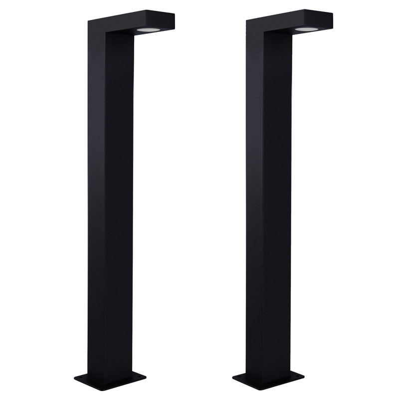 Éclairage de sentier extérieur à DEL avec éclairage de jardin carré de style européen moderne, H 25 po x l 8 po x P 6 po