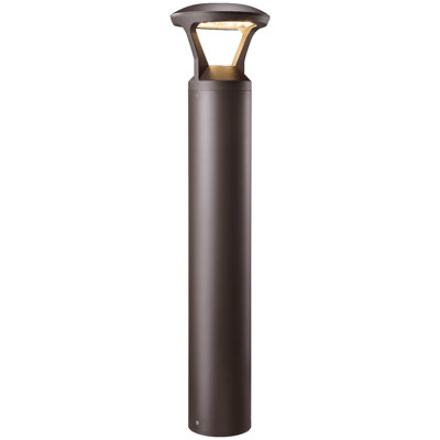 Borne lumineuse DEL commerciale Semita 42,26 po à sommet plat, 120-277 V, puissance et température de couleur réglables (3 CCT), bronze