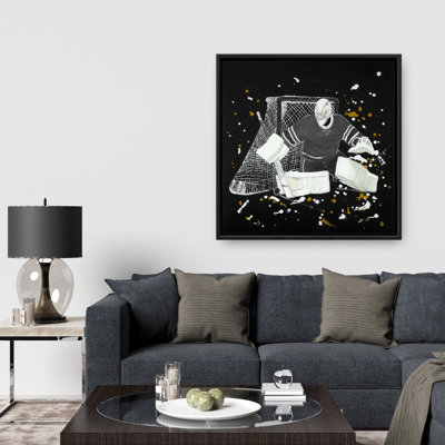 "Gardien de but de hockey" sur toile