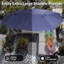 Parasol de patio à double tête 15 pi avec base, parasol de marché extérieur à double face avec manivelle, parasol de patio pour piscine, jardin et cour
