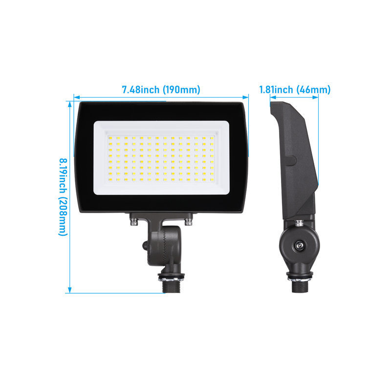 Projecteur de sécurité d'extérieur à DEL 3cts, homologué UL, 30 W / 15 W, 120/277 V, monté sur articulation, étanche IP65