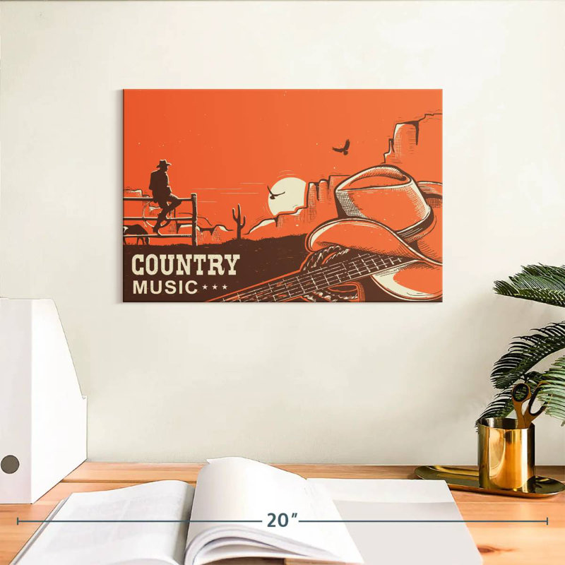 Abarca Cowboy Country Music, H 8 po x l 12 po