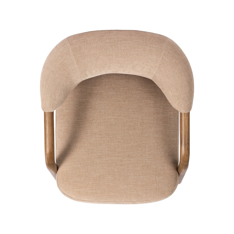 Brodie Armchair, Laughlin Natural Polyester Blend, Tan Oak