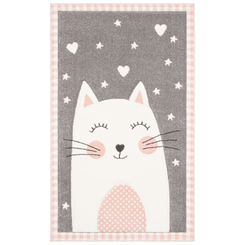  Tapis rose / gris Glantz Kids, Rectangle 2 pi 3 po x 4 pi
