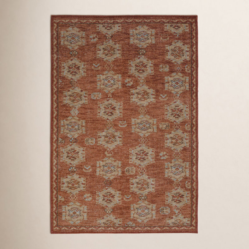 Tapis intérieur en laine noué à la main Maeve Evelyn, Rectangle 9 pi x 12 pi