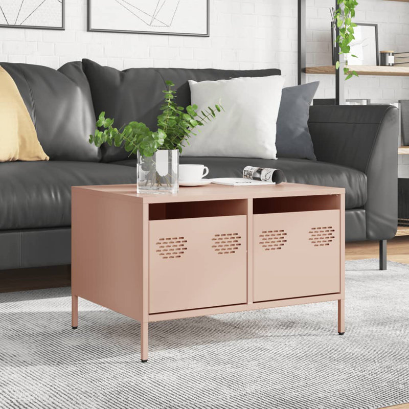 Avarni TV Stand for TVs up to 24", Antique pink and pink