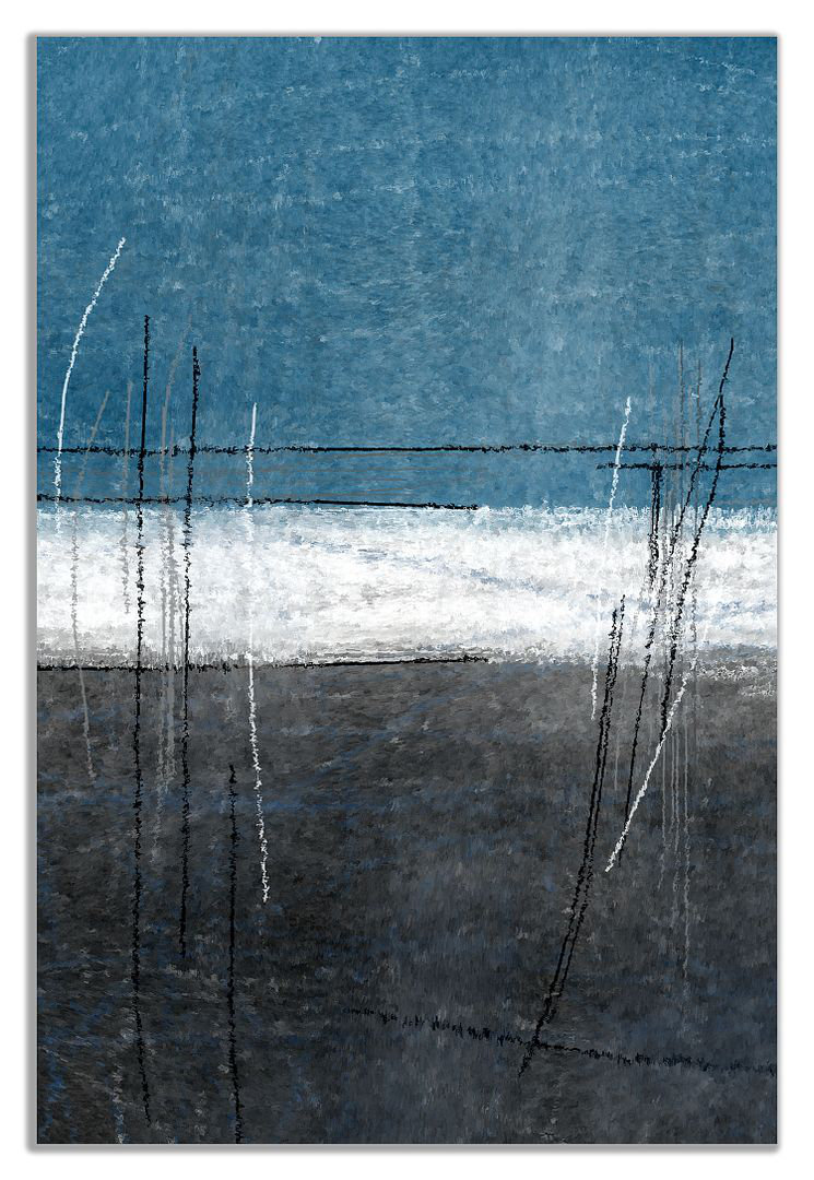 Panther Print, Canvas Wall Art, Framed Pictures for Bathroom Walls, Abstract Wall Prints for Living Room, Blue White Stripe Grey, Print for Special Occasions (12x8 Inch) - Image 2