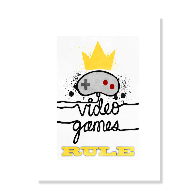 Impression de papier règle de jeux vidéo, H 16 po x l 12 po x P 1 po, Papier