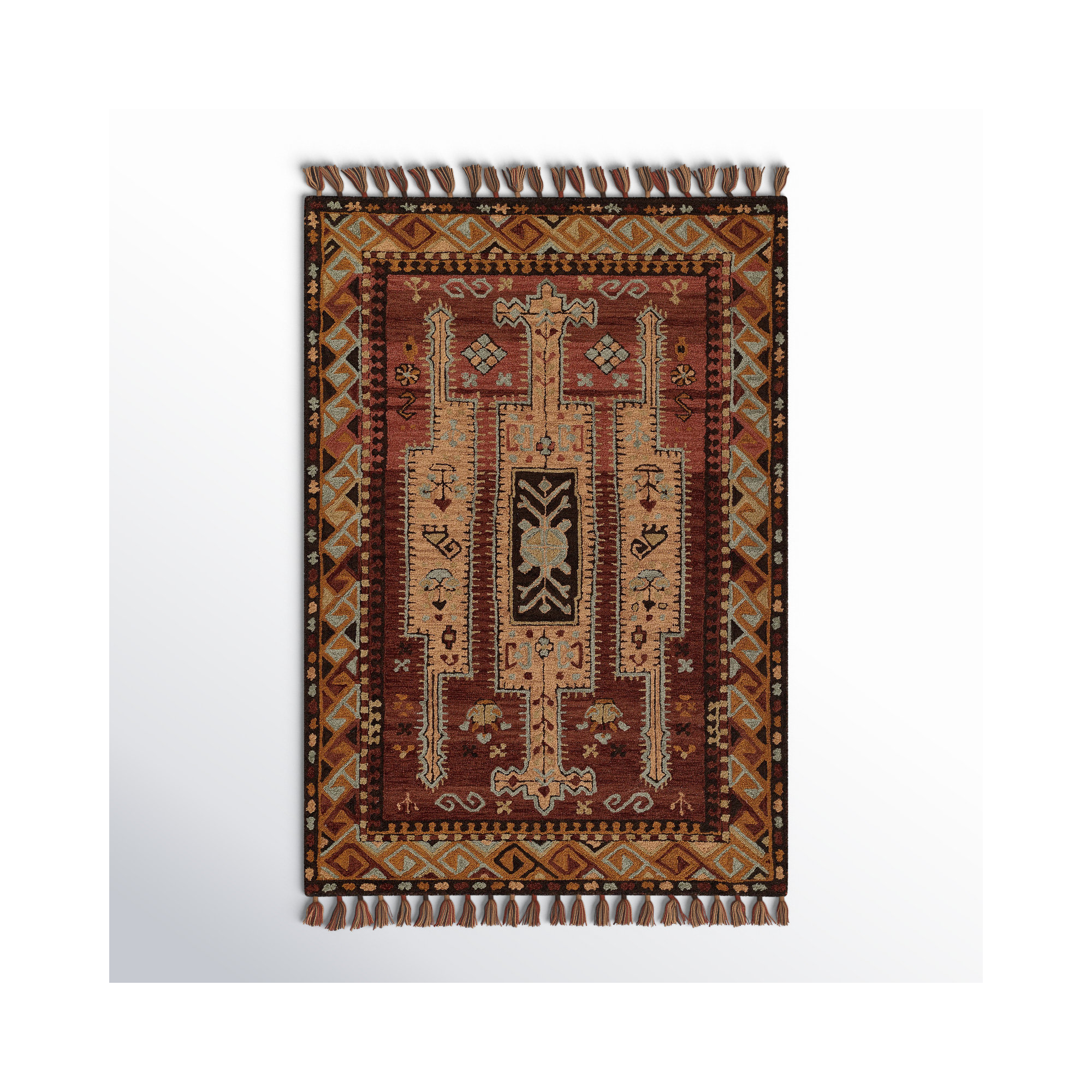 Valeta Handmade Wool Rug, Rectangle 3'6" x 5'6"