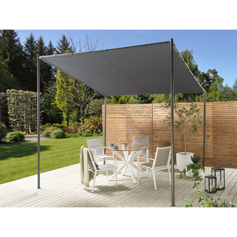 28m x 28m Metal Pergola, Dark Gray