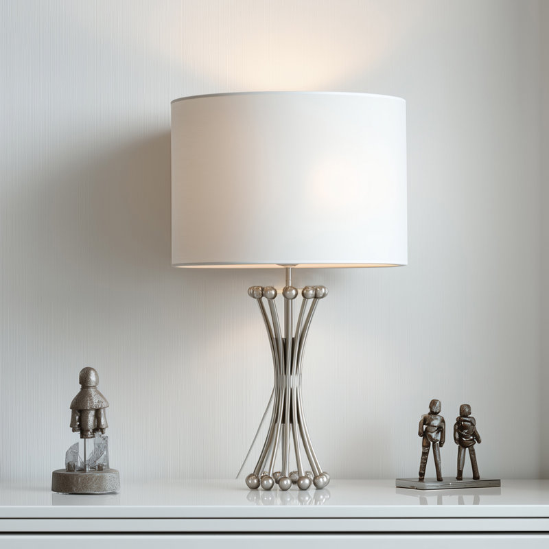 Lampe de table 1 lumière, Argent