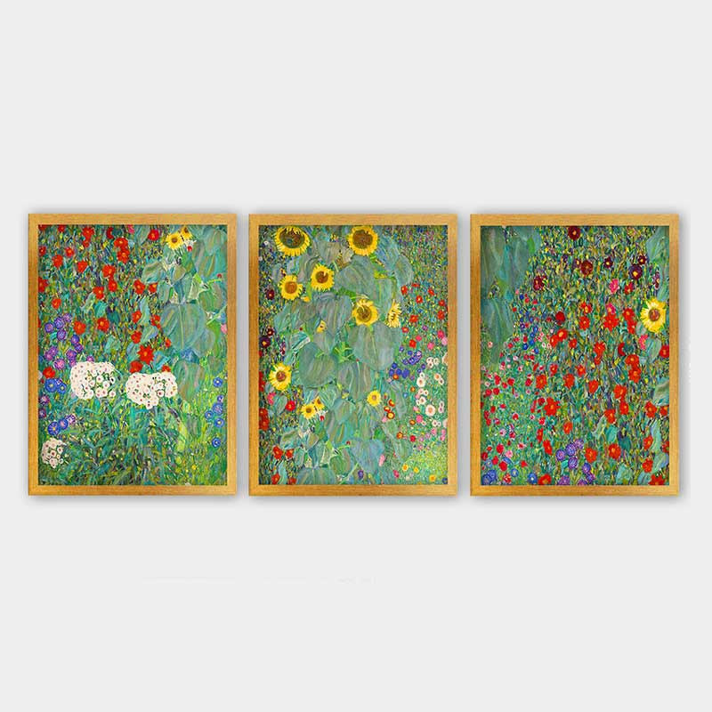 Ensemble de 3 peintures élégantes encadrées décoratives, 13,8 x 17,7 pouces chacune | 100% bois avec cadre 100% polystyrène (épaisseur: 0,8 pouce) | Impression numérique UV, parfaite pour le salon et la décoration intérieure
