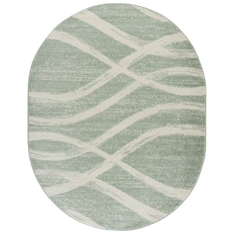 Tapis abstrait Shelva Performance, Ovale 6 pi x 8 pi