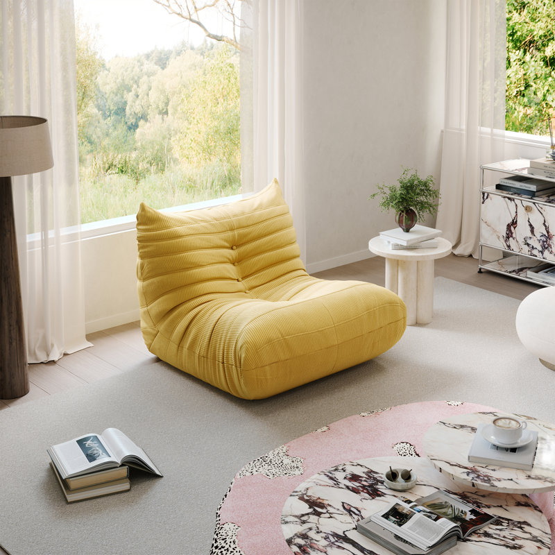 Fauteuil à billes Castille Lazy, Jaune