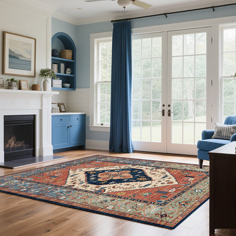 Imitation Cashmere Area Rug, Rectangle 1'3" x 1'4"