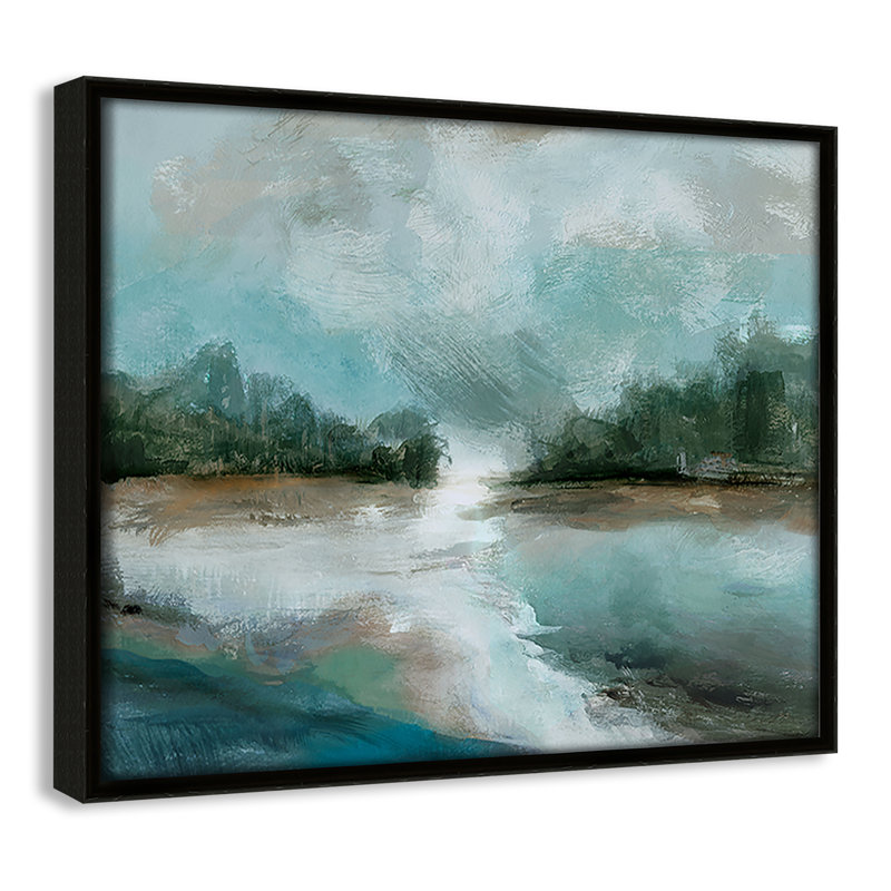 Janush Spring Fed - Reproduction de paysage par Susan Jill, Espresso, H 9,5 po x l 11,5 po