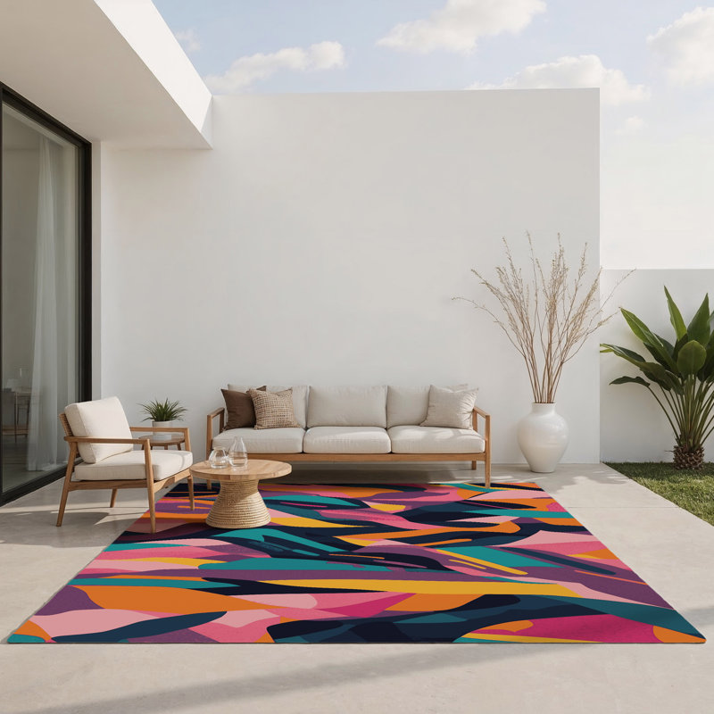 Starlight Glow Indoor And Outdoor Area Rug, Rectangle 5' x 7'